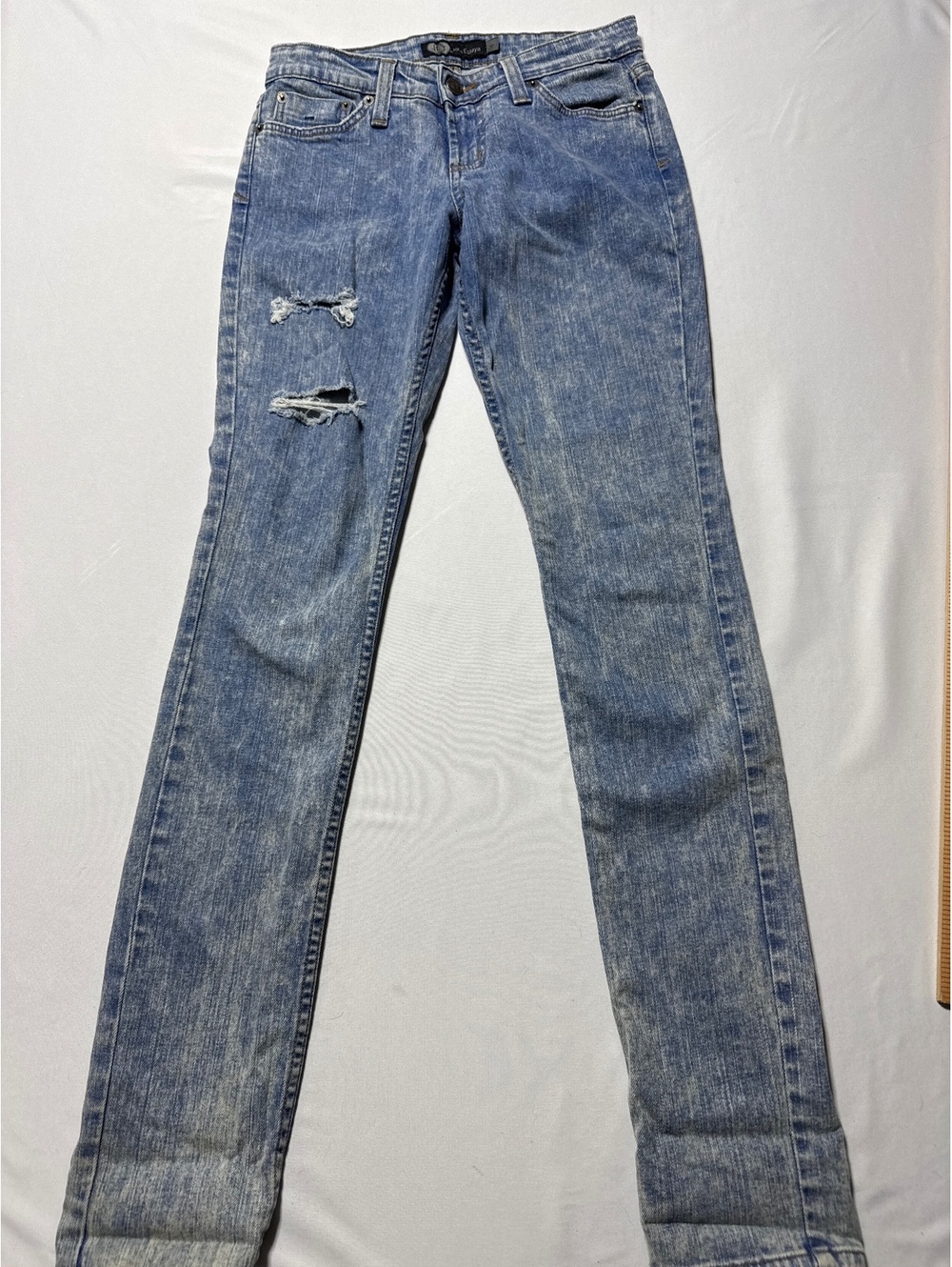 John Eshaya Vintage Distressed Blue Jeans Size 4 - Ripped &